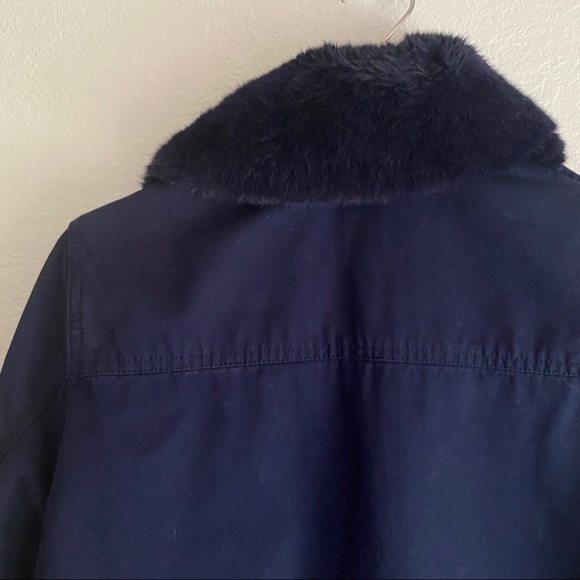 GAP removable faux fur military jacket SZ M - Picture 5 of 15